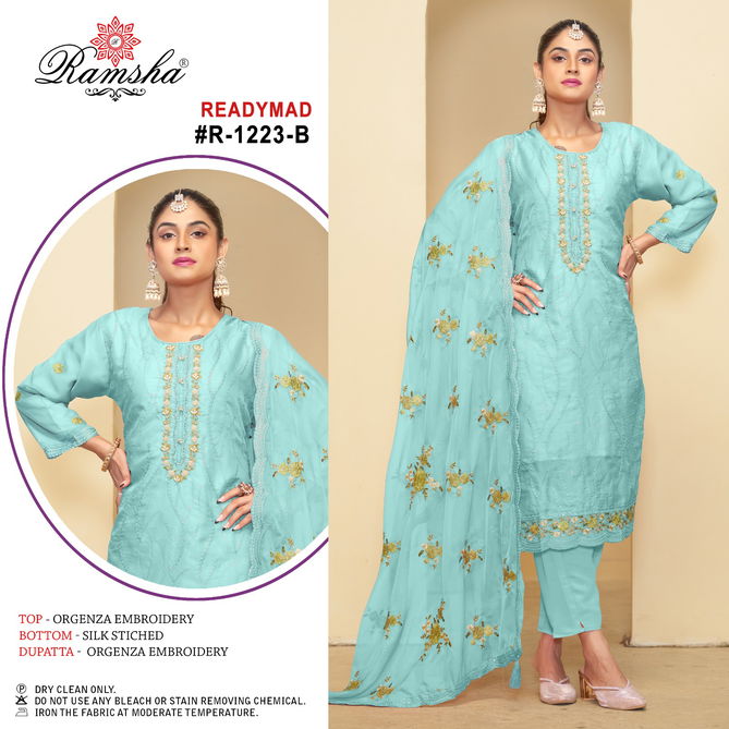 R 1223 Nx Ramsha Pakistani Readymade Suits Wholesale Shop In Surat
